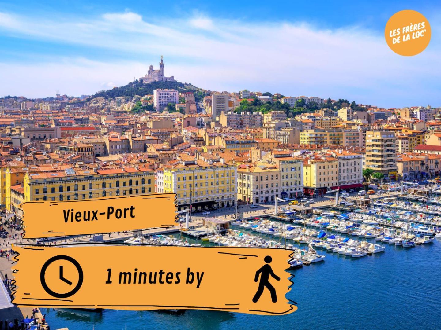 Charmant Appartement Au Vieux-Port - Climatisation - Les Freres De La Loc' Marseille Exteriör bild